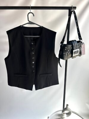 Chaleco Satrero con Cuello Redondo