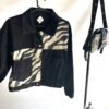 Campera Negra Combinada con Zebra