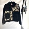 Campera Negra Combinada con Zebra