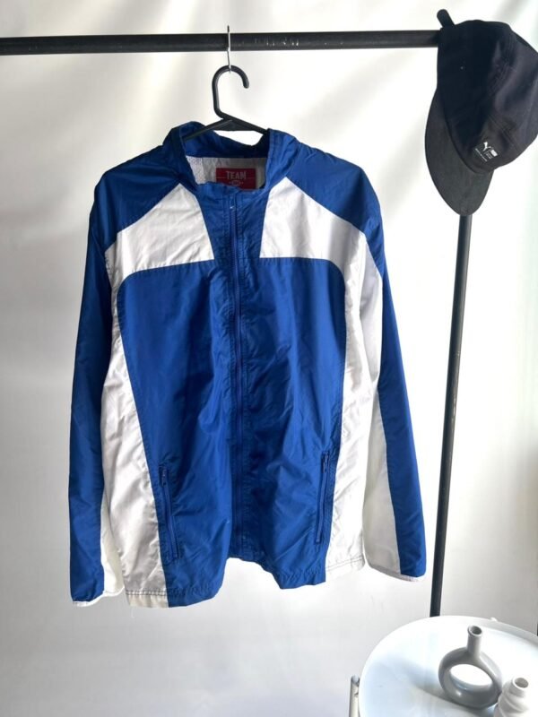 ROMPEVIENTO ESTILO AMERICANO AZUL Y BLANCO