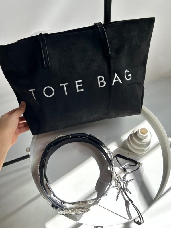 Tote bag gamuza NEGRA