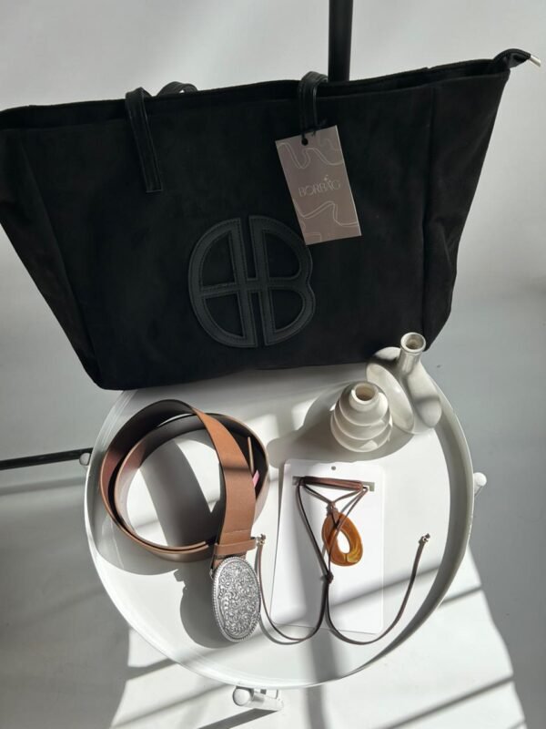 Tote bag gamuza NEGRA