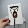 Collar Corbatero Chocolate Dije Acrilico